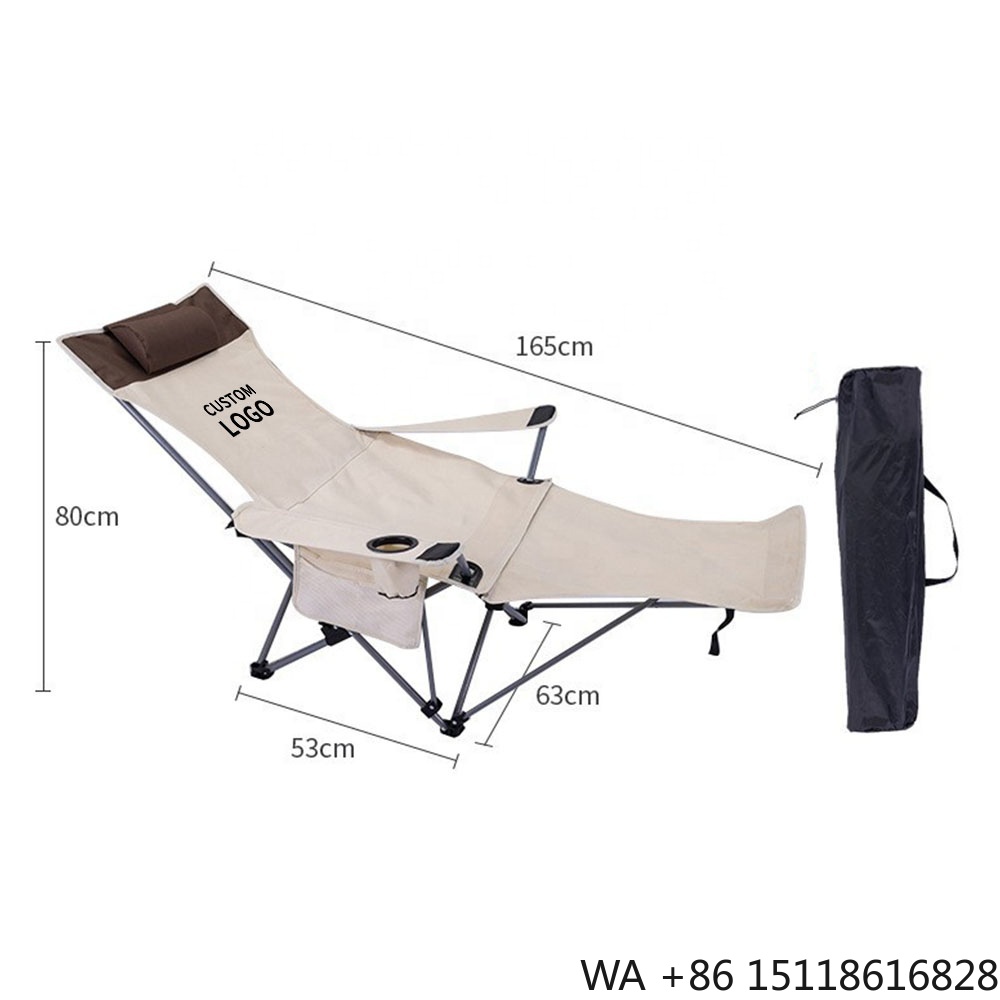 Outdoor Camping Chairs - Portable Folding Reclining Chair Lightweight Adjustable