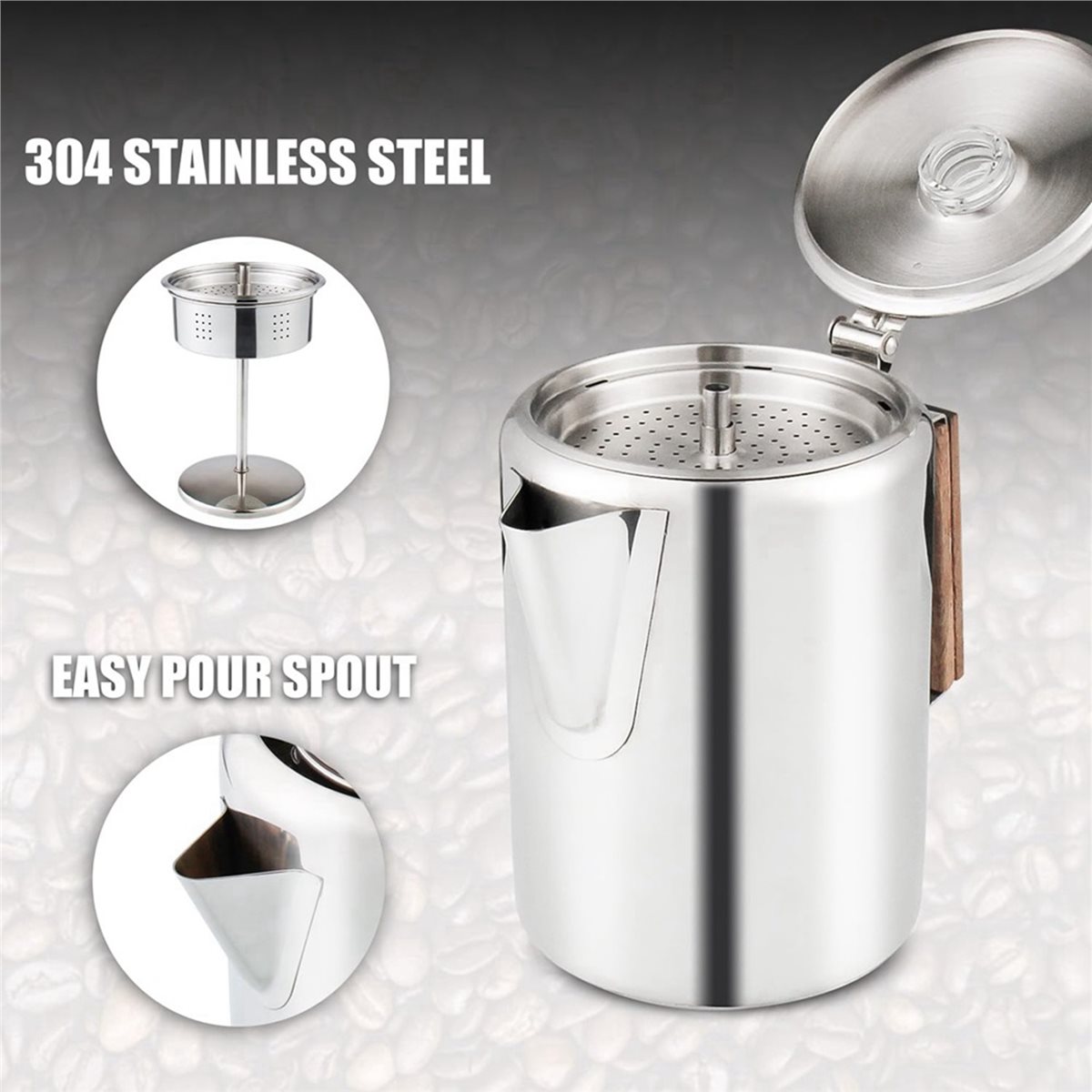Camp Percolator Coffee - Compatible Coffee Percolators Stovetop for Camping,