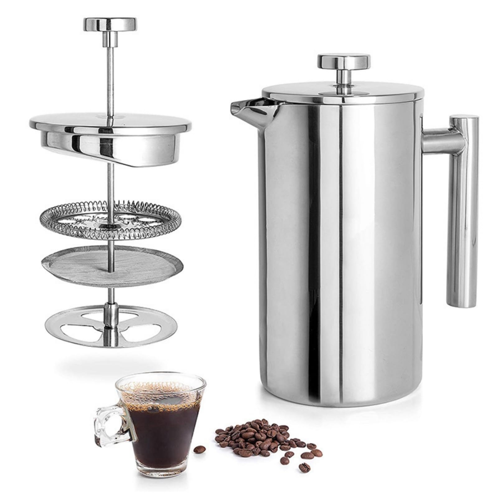 Camp Percolator Coffee - Portable French Press Stainless Steel Brewer