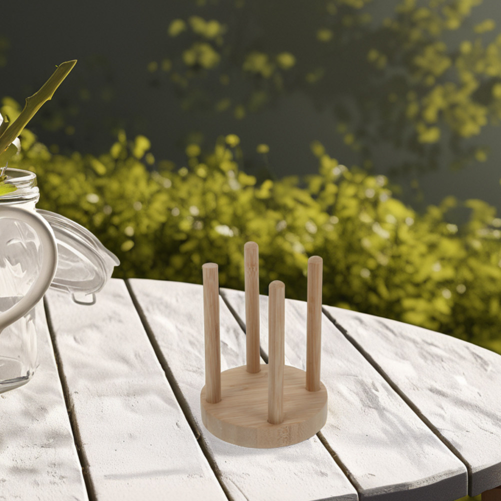 Outdoor Camping Stores - Compact Wooden Cup Holder for Outdoor