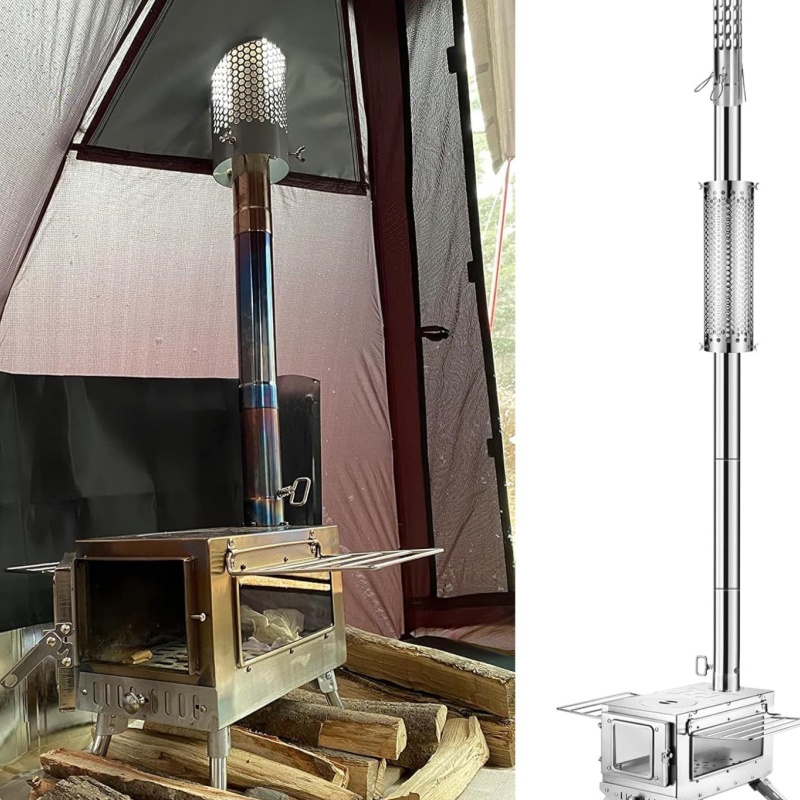 Camping Stove Pipe Stainless S - Outdoor Camping Stove Wood recension och pris