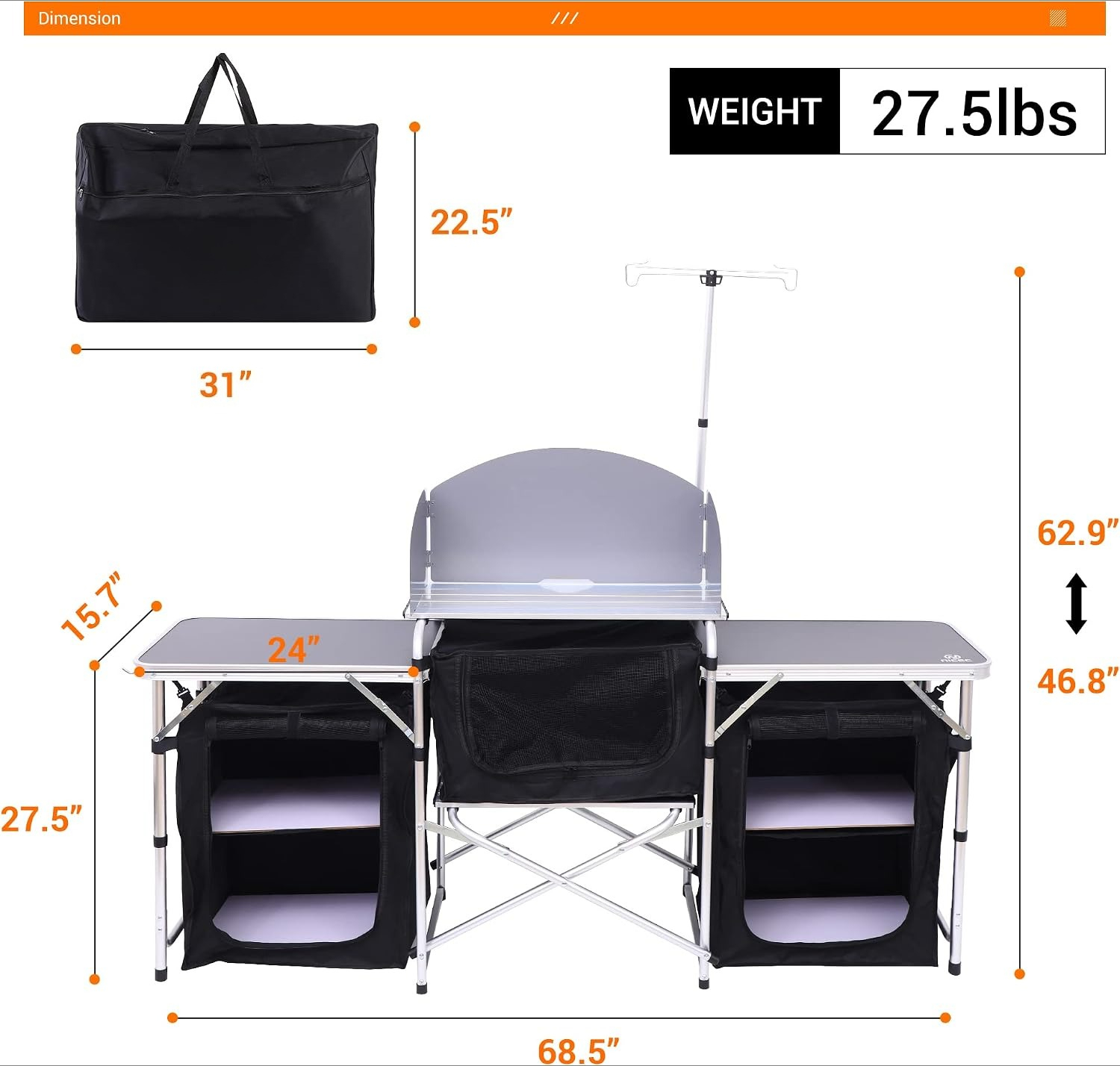 Folding Camping Kitchen Table  - Outdoor Camping Kitchen Setup recension och pris