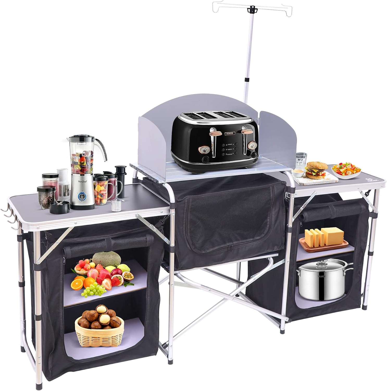Folding Camping Kitchen Table  - Outdoor Camping Kitchen Setup recension och pris