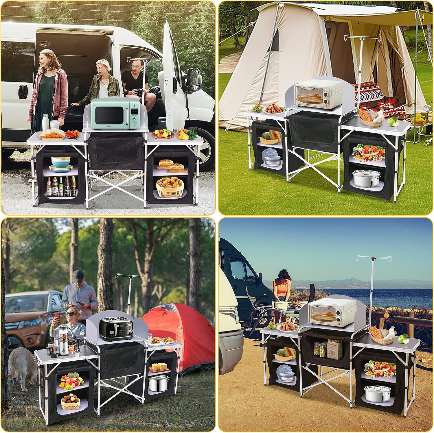 Folding Camping Kitchen Table  - Outdoor Camping Kitchen Setup recension och pris