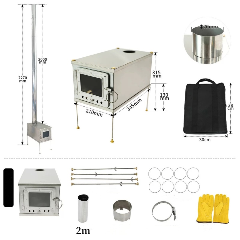 Foldable  Tent Stove Lightweig - Outdoor Camping Stove Wood recension och pris