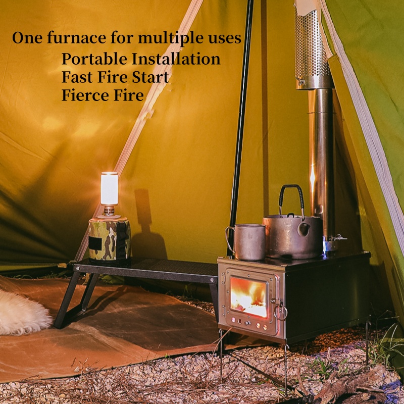 Foldable  Tent Stove Lightweig - Outdoor Camping Stove Wood recension och pris