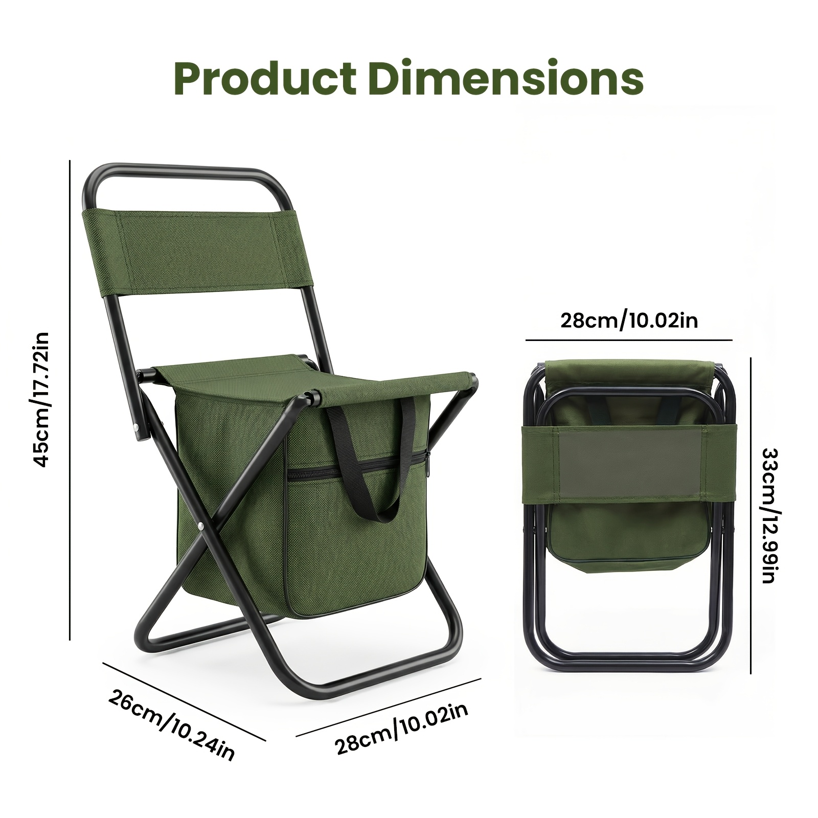 2 in 1 Camping Chair with Larg - Outdoor Camping Recliner Chairs recension och pris