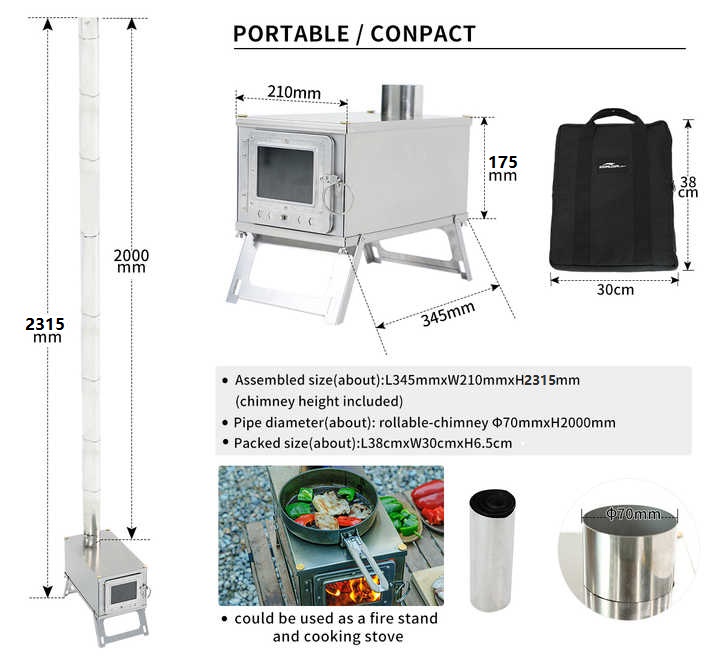 [New] Outdoor Stainless Steel  - Outdoor Camping Stove Wood recension och pris
