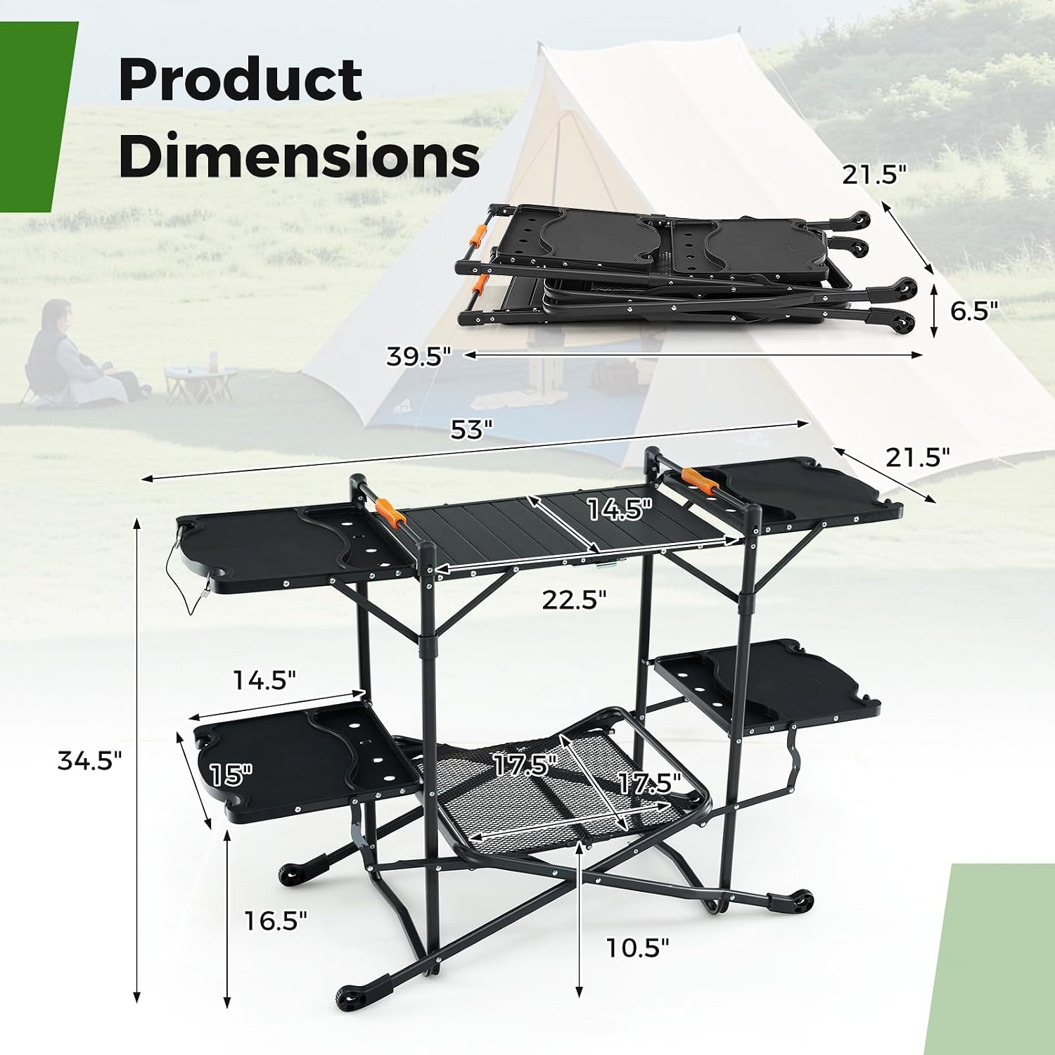 Portable Outdoor Folding Cooki - Outdoor Camping Kitchen Setup recension och pris