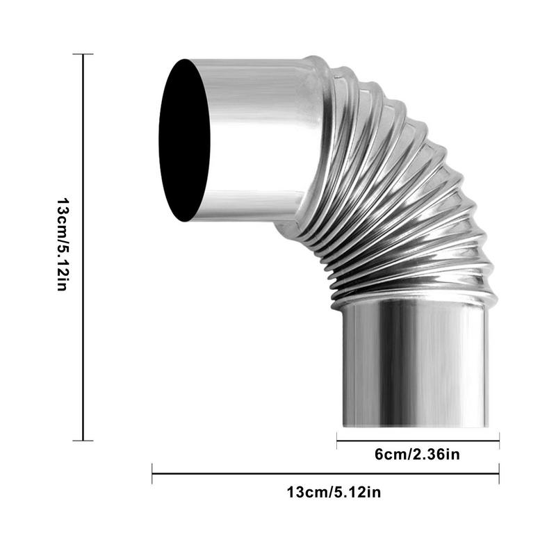 60/75mm Stainless Steel 90 Deg - Outdoor Camping Stove Wood recension och pris