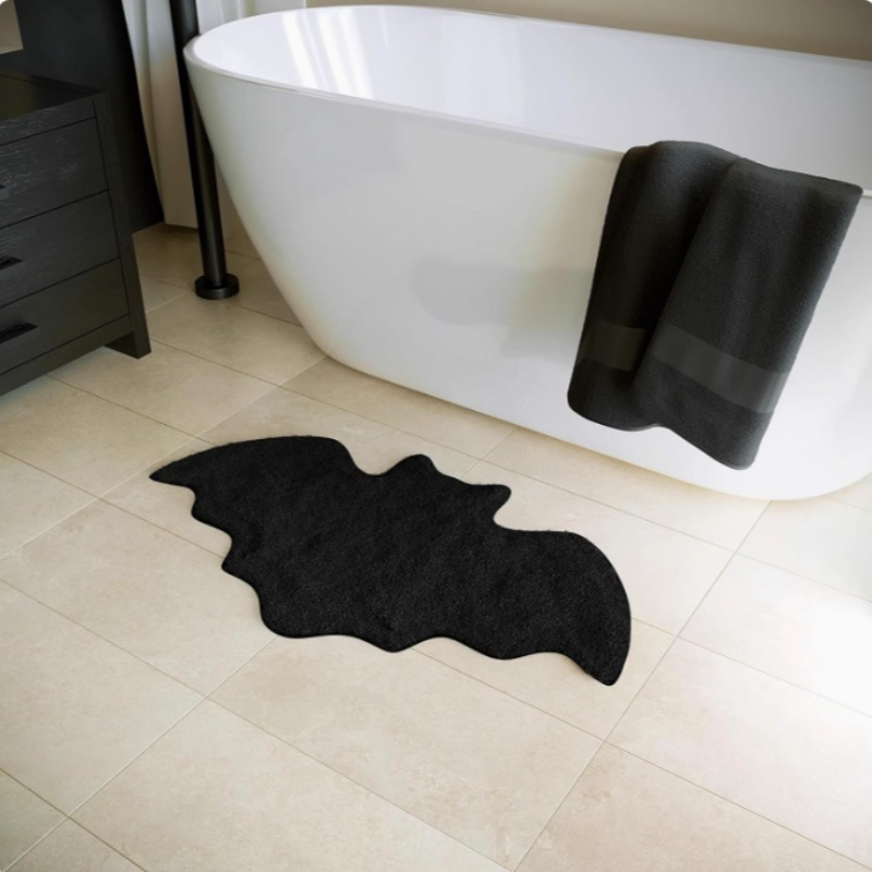 Black Halloween Bat Rug Non Sl - Outdoor Camping Kitchen Setup recension och pris