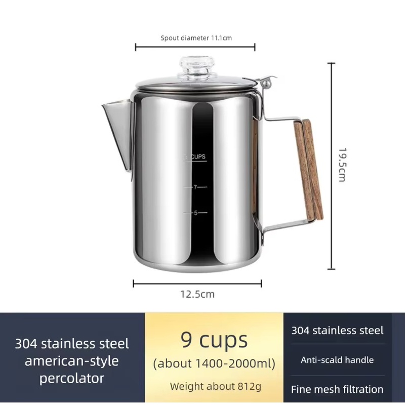 Stainless Steel Camping Coffee - Camp Percolator Coffee recension och pris