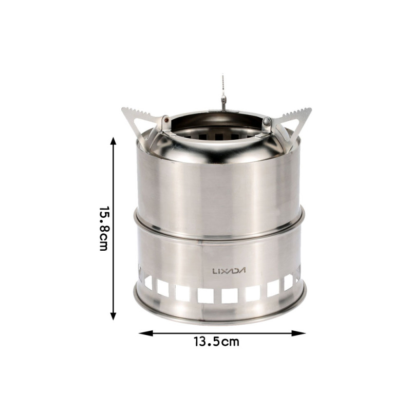 Lixada Stainless Steel Wood St - Outdoor Camping Stove Wood recension och pris