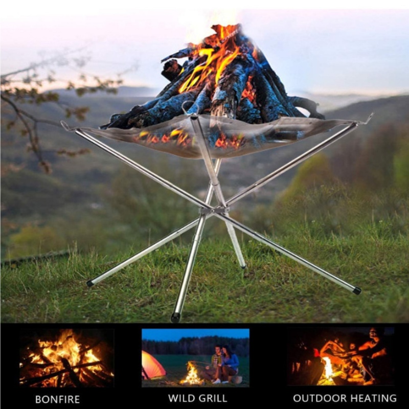 Outdoor BBQ Bonfire Rack Porta - Outdoor Camping Stove Wood recension och pris
