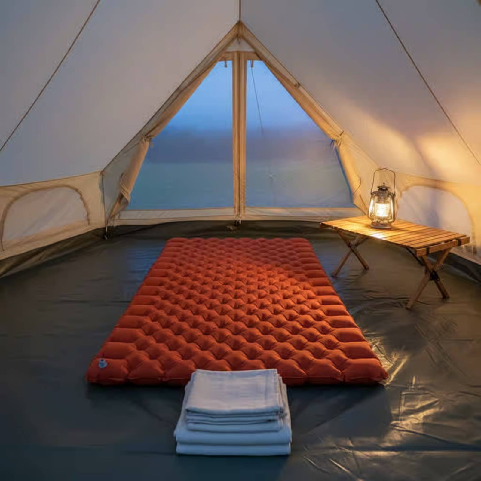 Inflatable Camping Mat Nylon T - Outdoor Camping Rug recension och pris