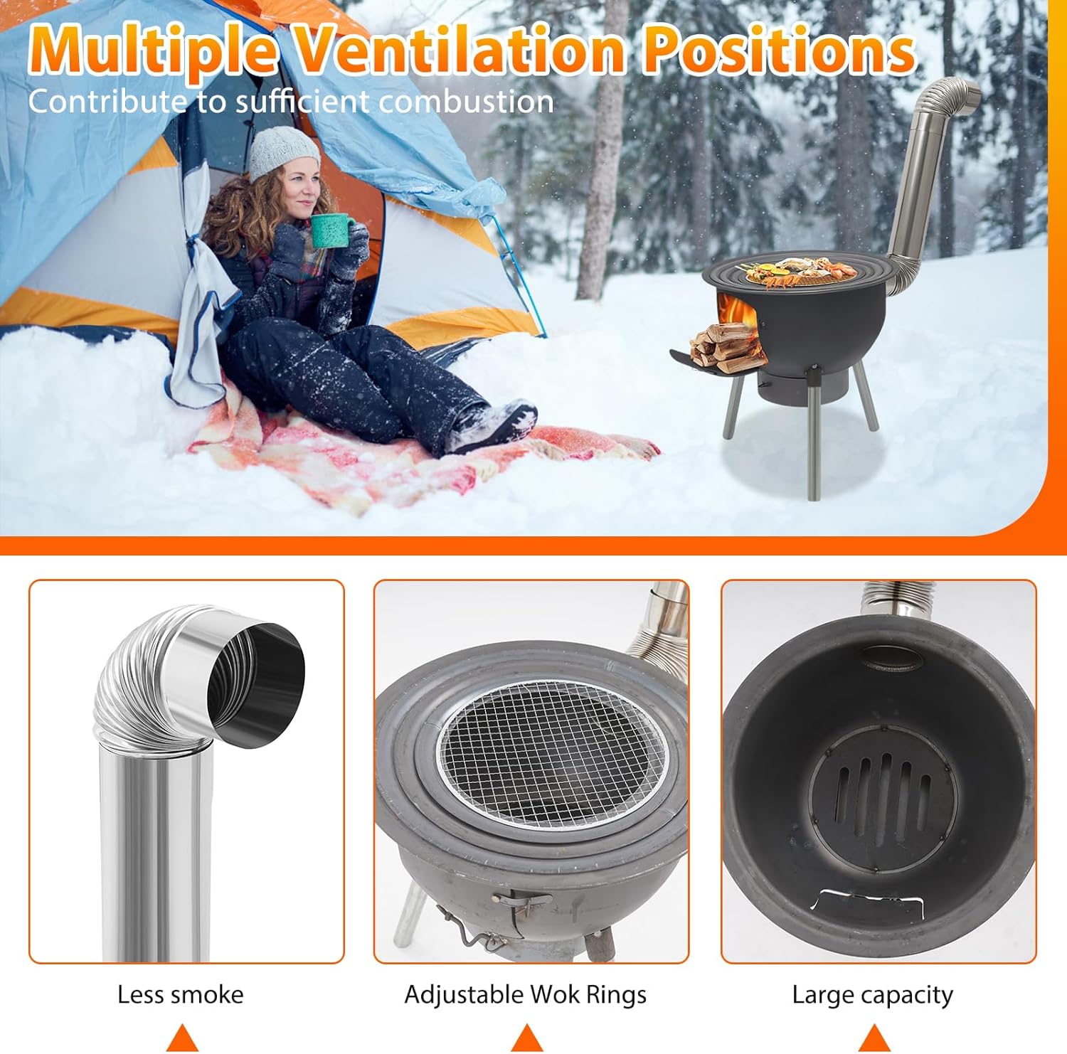 Portable Wood Burning Rocket S - Outdoor Camping Stove Wood recension och pris