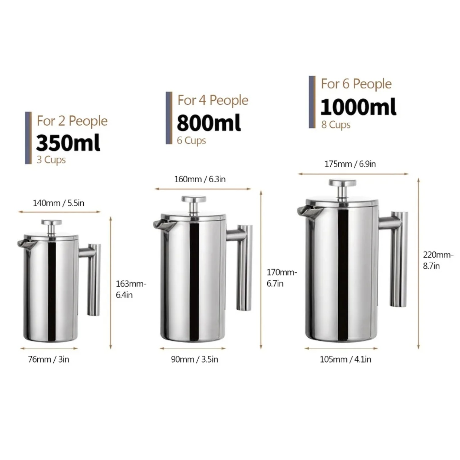 Portable French Press Stainles - Camp Percolator Coffee recension och pris