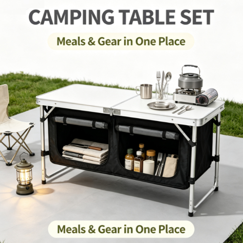 Silver Aluminum Folding Campin - Outdoor Camping Kitchen Setup recension och pris