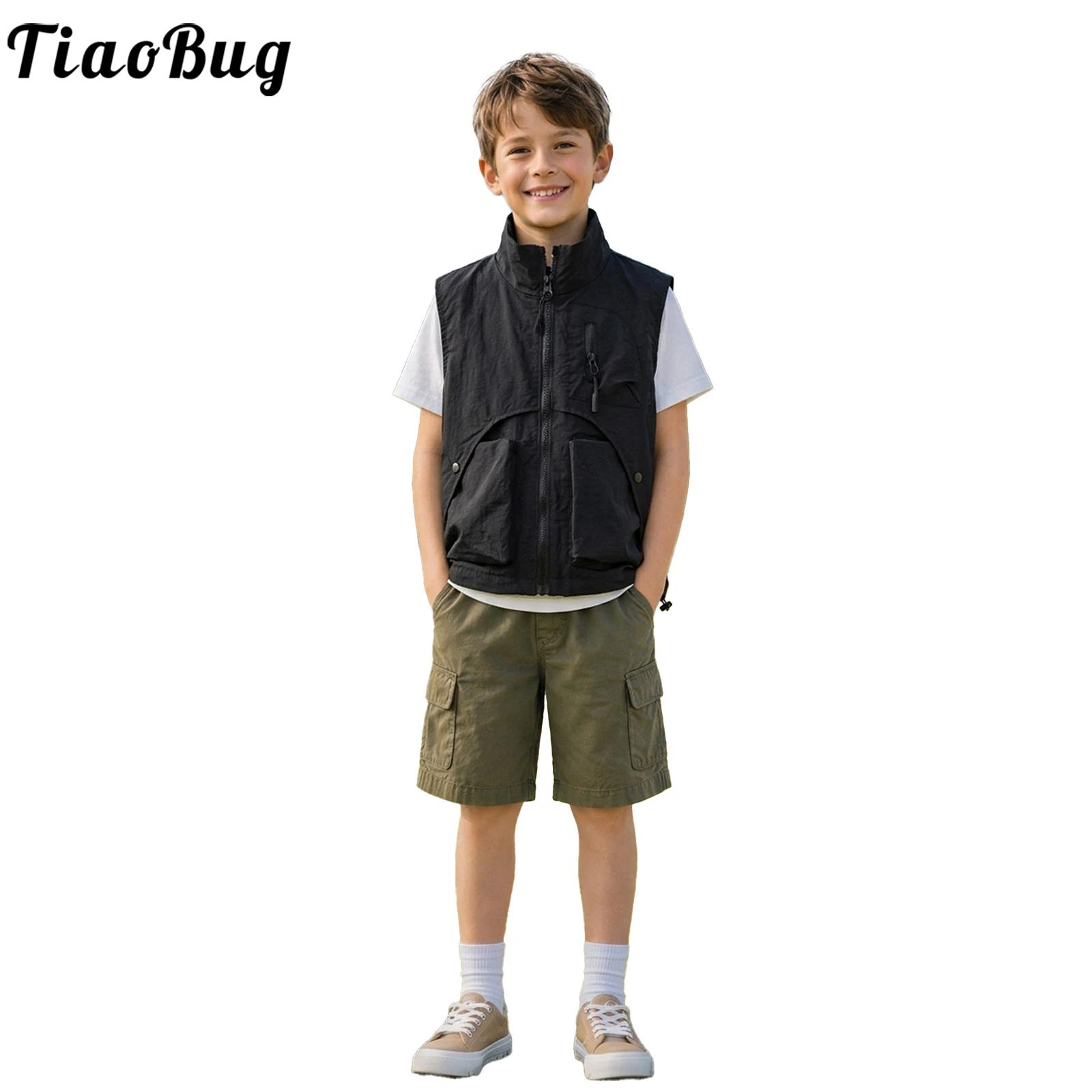 Kids Boys Fashion Zipper Cargo - Outdoor Camping Kids Activities recension och pris