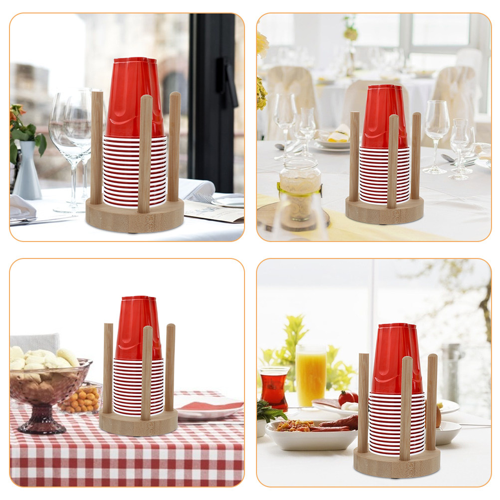 Compact Wooden Cup Holder for  - Outdoor Camping Stores recension och pris