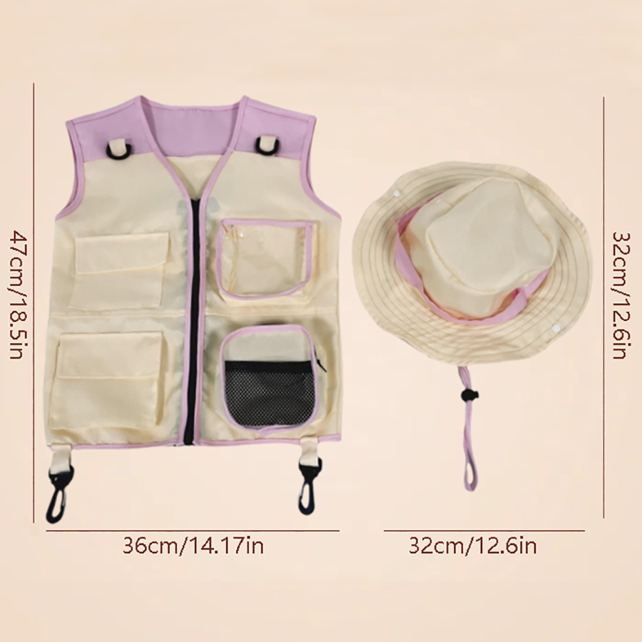 Children Explorer Vest Hat Sui - Outdoor Camping Kids Activities recension och pris