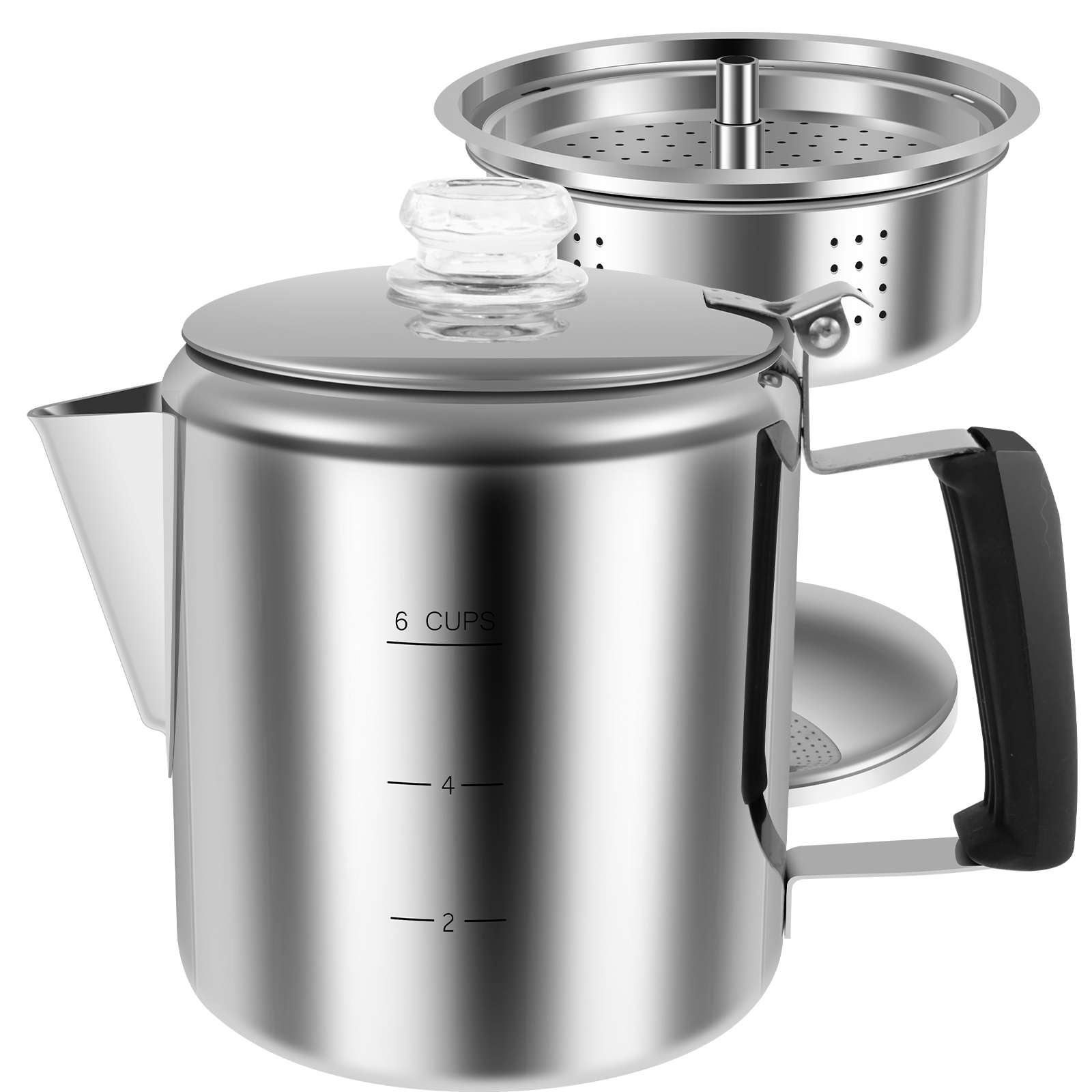 Stainless Steel Coffee Percola - Camp Percolator Coffee recension och pris