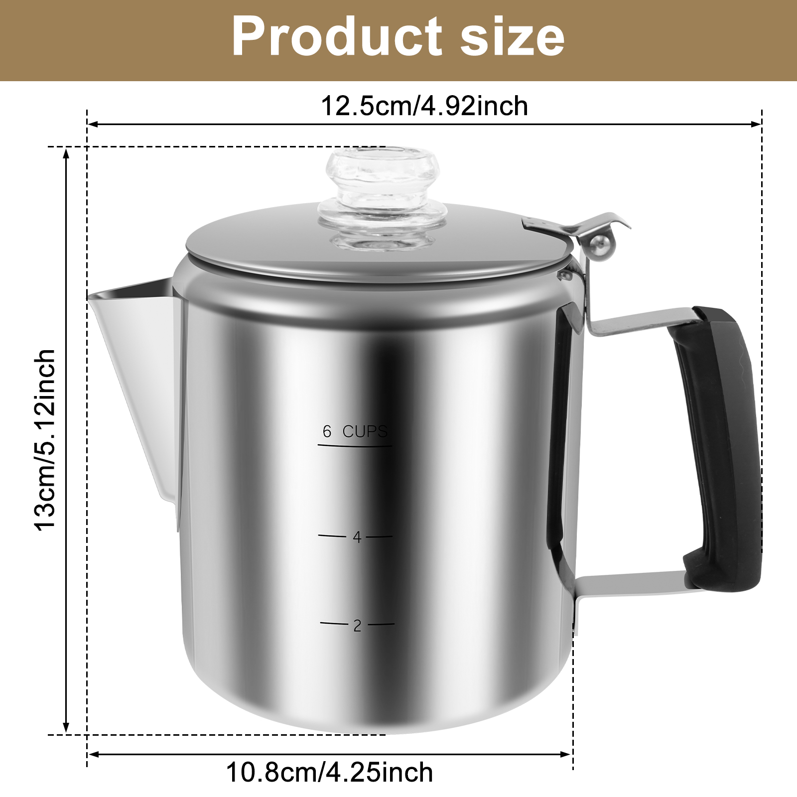Stainless Steel Coffee Percola - Camp Percolator Coffee recension och pris