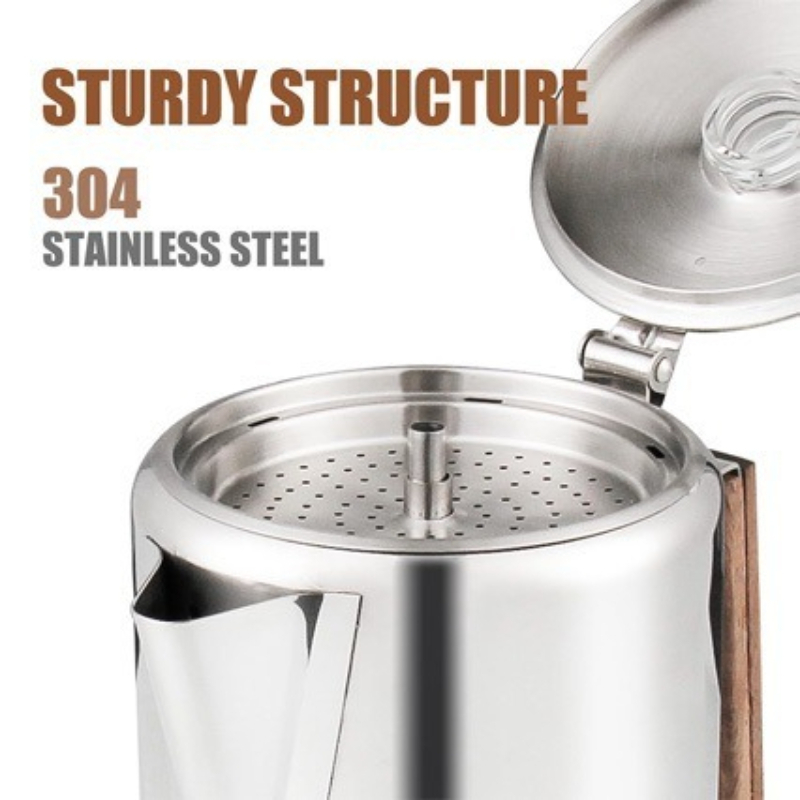 6-Cup 9-Cup 12-Cup Stainless S - Camp Percolator Coffee recension och pris
