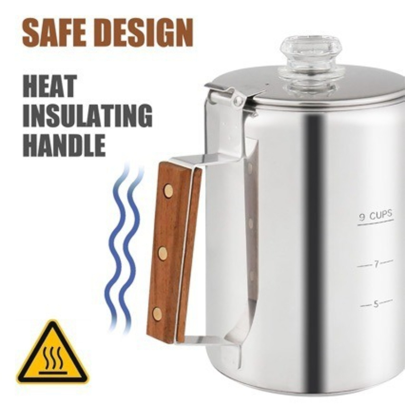 6-Cup 9-Cup 12-Cup Stainless S - Camp Percolator Coffee recension och pris
