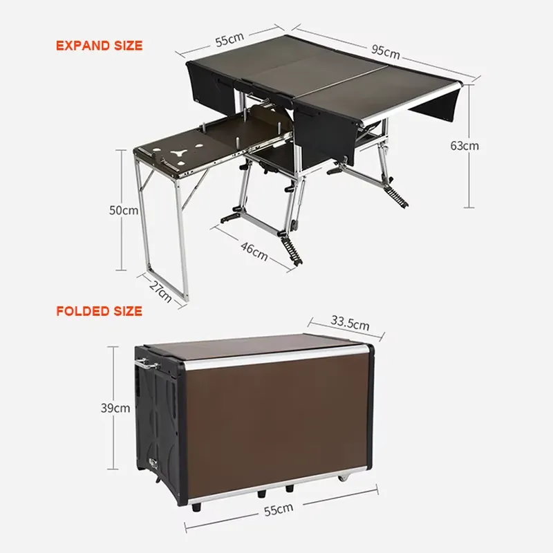 Convenient Camping Kitchen Box - Outdoor Camping Kitchen Setup recension och pris