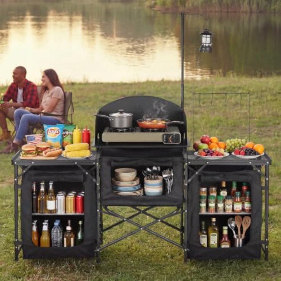 Folding Camping Table, Outdoor - Outdoor Camping Kitchen Setup recension och pris