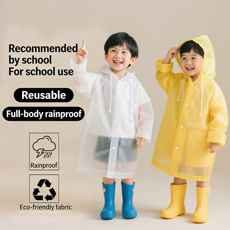 Disposable Long Kids Raincoat  - Outdoor Camping Kids Activities recension och pris