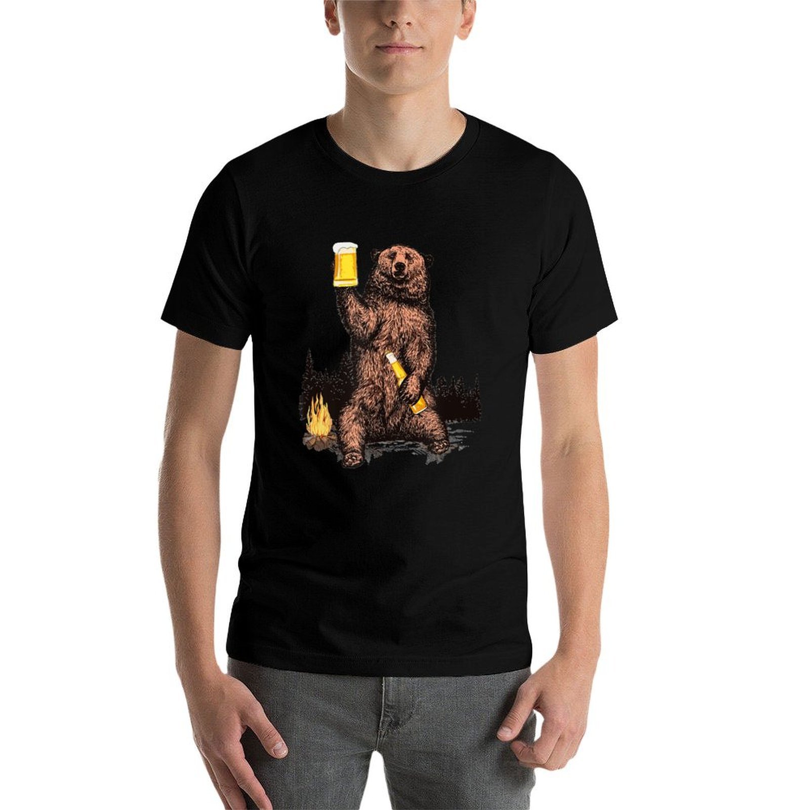 Bear Drinking Beer Camp Fire W - Urban Outdoor Camping recension och pris