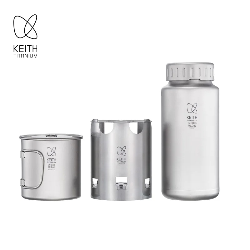 KEITH Pure Titanium Nesting Ca - Outdoor Camping Stove Wood recension och pris