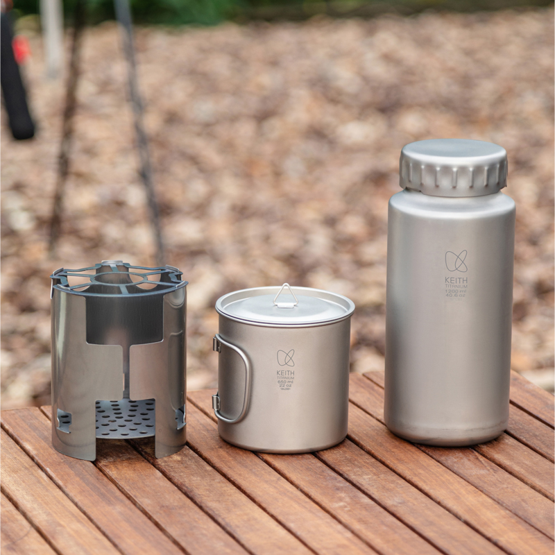 KEITH Pure Titanium Nesting Ca - Outdoor Camping Stove Wood recension och pris