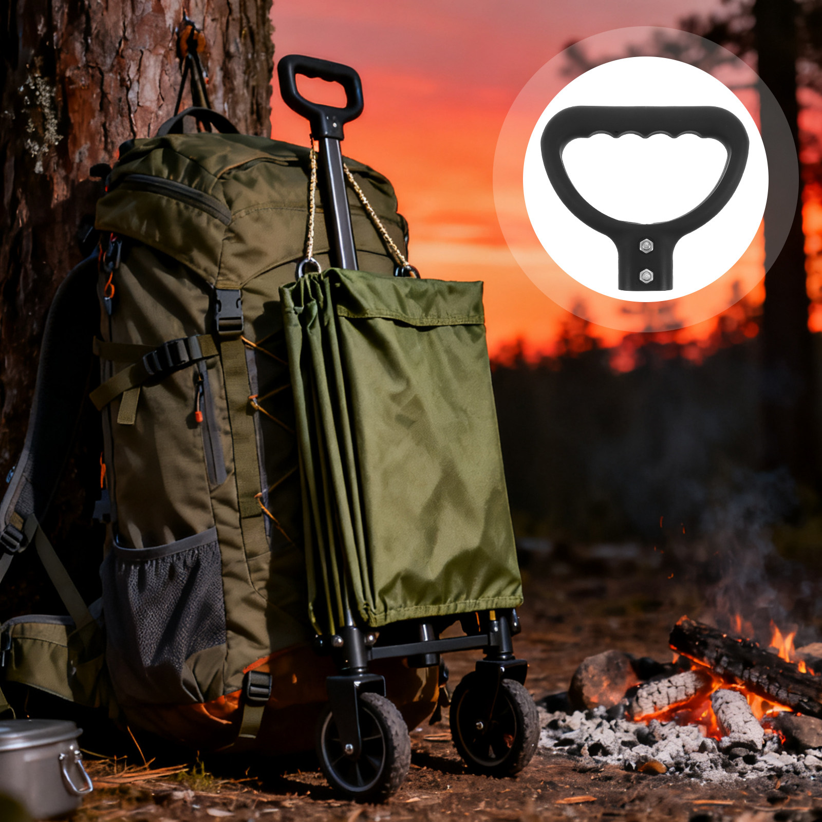 Folding Camping Wagon Handle B - Outdoor Camping Trolley recension och pris