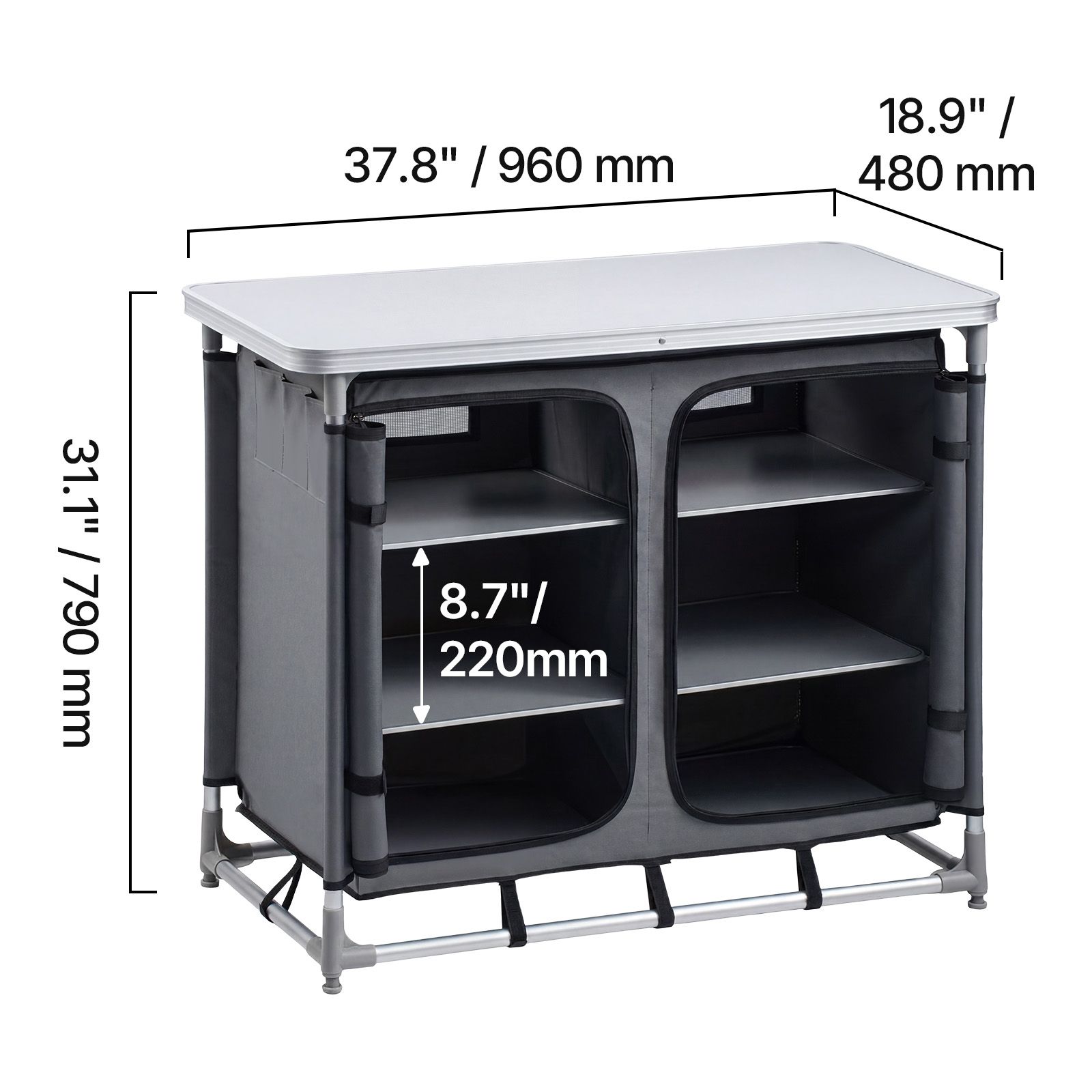 Camping Storage Cabinet, Outdo - Outdoor Camping Kitchen Setup recension och pris