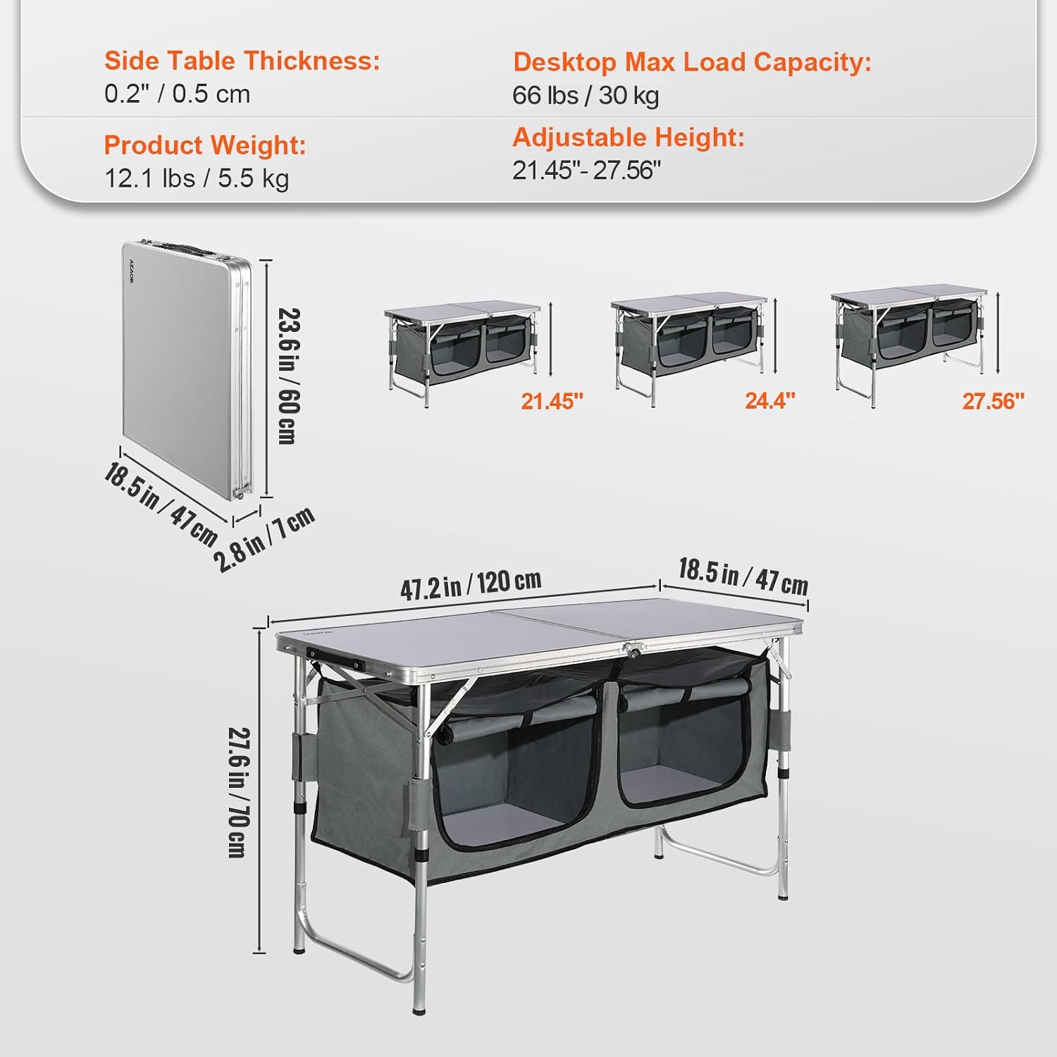 Camping Kitchen Station, 3 Adj - Outdoor Camping Kitchen Setup recension och pris