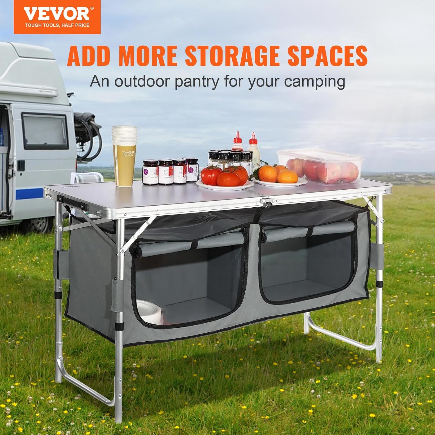 Camping Kitchen Station, 3 Adj - Outdoor Camping Kitchen Setup recension och pris