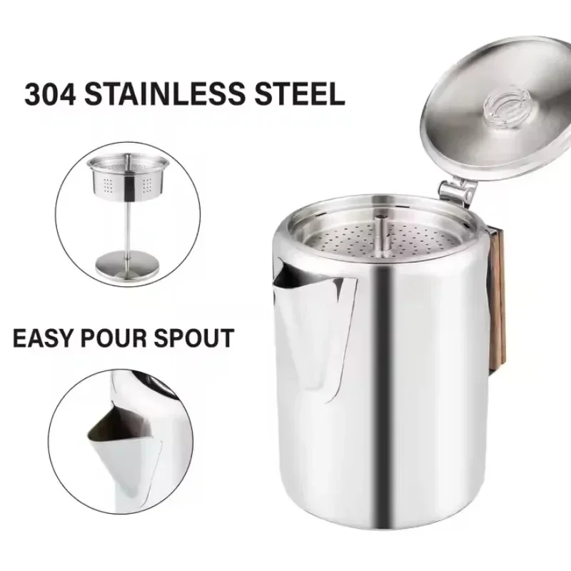 Stainless Steel Coffee Percola - Camp Percolator Coffee recension och pris