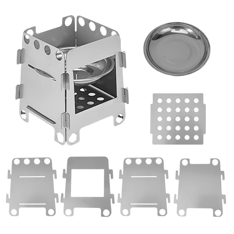1 Set Lightweight Folding Camp - Outdoor Camping Stove Wood recension och pris