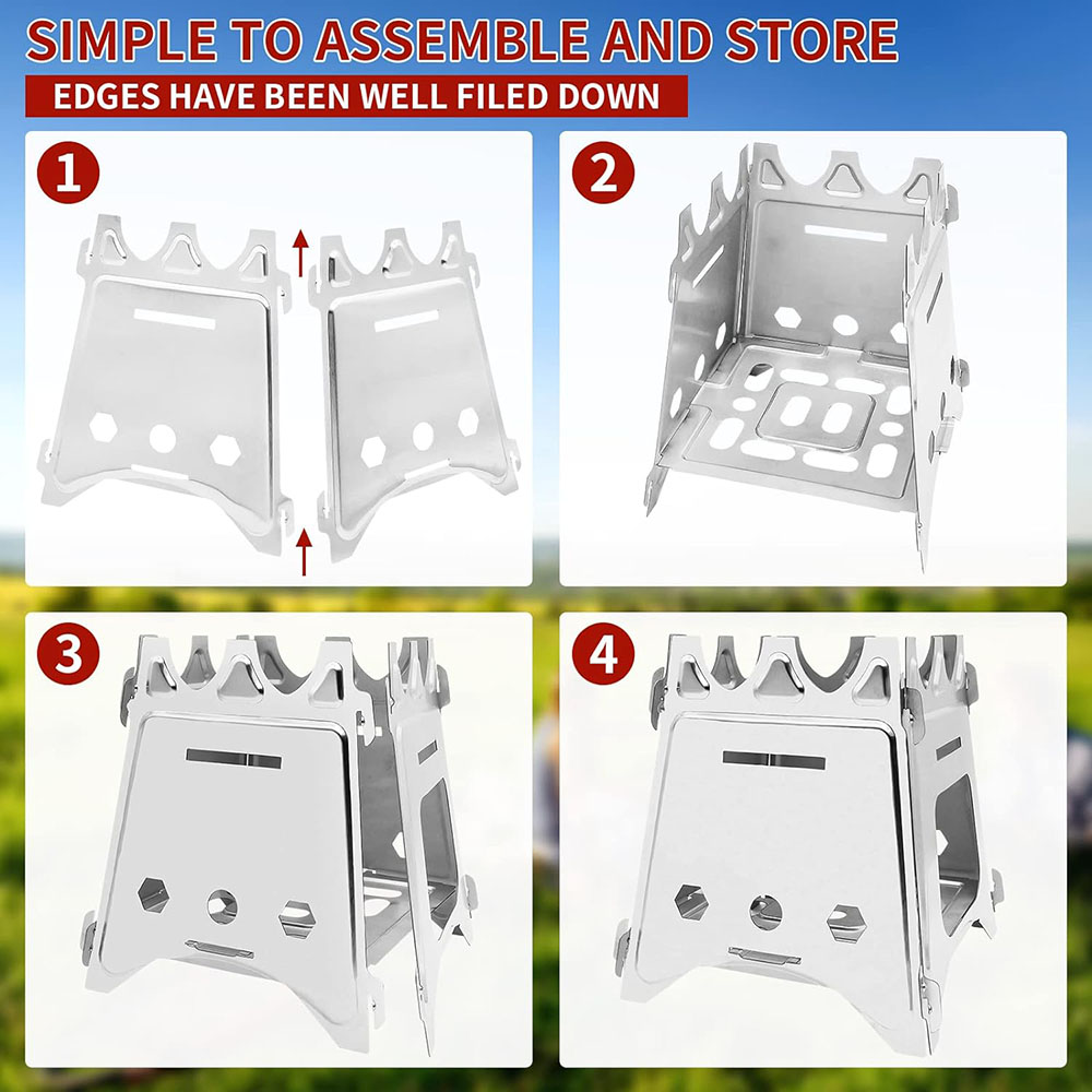 Portable Camping Wood Stove wi - Outdoor Camping Stove Wood recension och pris